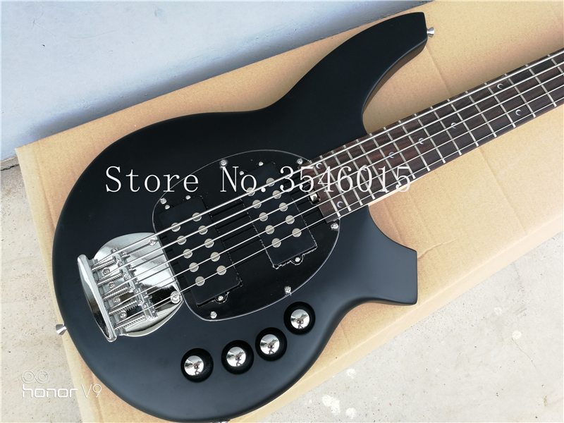 Free Shipping Top Qulity Music Man Bongo Metal black 5 Strings Active Pickups Bass Guitar Musicman Bass Guitar-image-428836963
