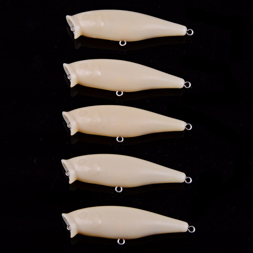 

100PCS 6.5g/7.5cm Blank Hard Unpainted Fishing Baits Crankbait Wobblers Lures