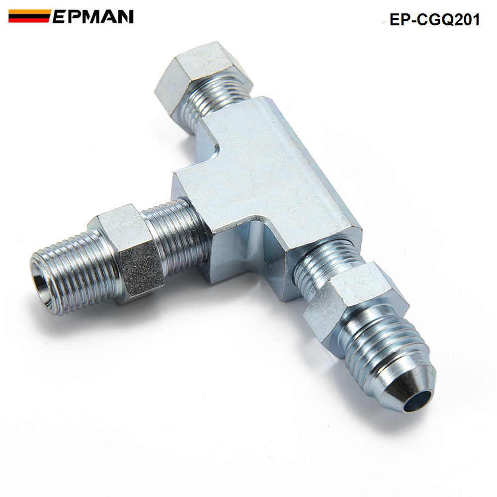 T4 Turbocharger 36 inches Stainless Steel Braided Turbo Oil Feed Line T3 NPT Adapter Fittings