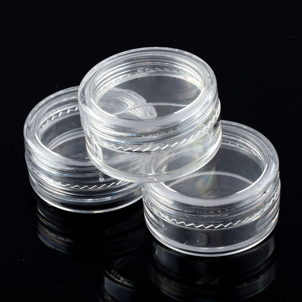 

40pcs/lot 2g Empty Bottles Cosmetic Containers Jar Pot Box Small Plastic Jars With Lids Sample Mini Cream Cosmetic Packaging