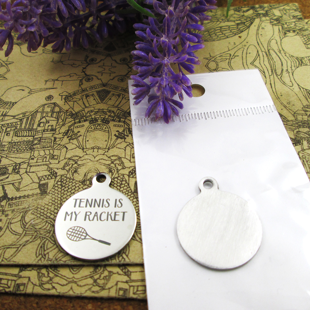 40pcs--"tennis is my racket "stainless steel charms more style for choosing DIY Charms pendants for necklace-image-422873433