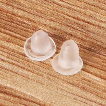 

1000Pcs Clear Plastic Rubber Earring Back Earrings Stoppers End Beads 4*4mm Jewelry Findings for DIY Fashion Dangler Crafts, White