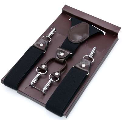 

Fashion Suspenders 3.5cm*120cm Spanex Elastic Suspenders Men Buckle Belt Y-back Shape Trousers Straps Father's Day Gifts MBD8501