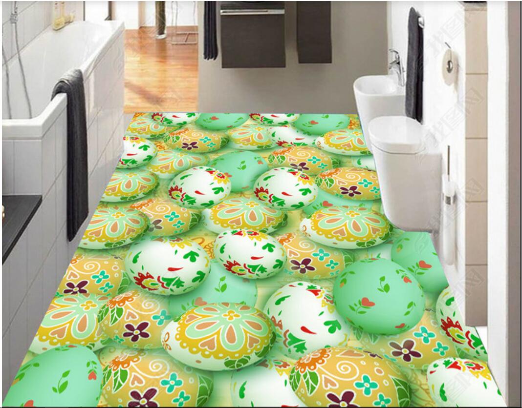 

3d pvc flooring custom photo Three-dimensional egg cobblestone 3D floor painting 3d wall murals wallpaper, Multicolor