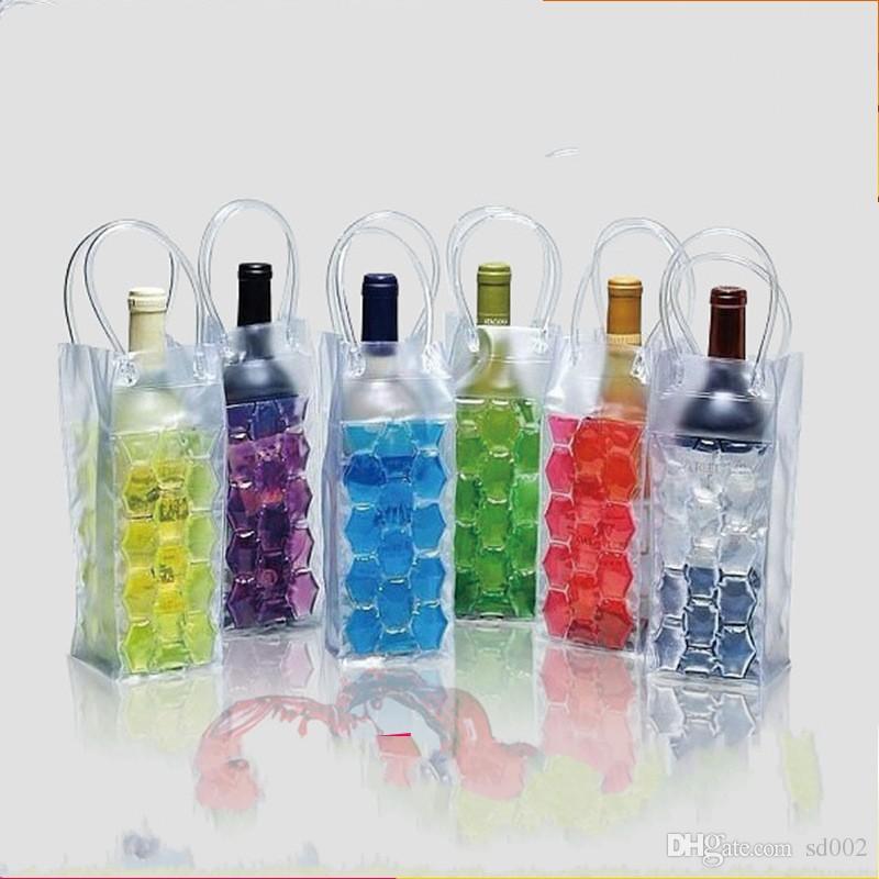 

Ice Wine Cooler PVC Honeycomb Beer Rapid Frozen Jelly Bag Convenient Travel Picnic Two Sides Cool Sacks New Arrival 6 5mj dd