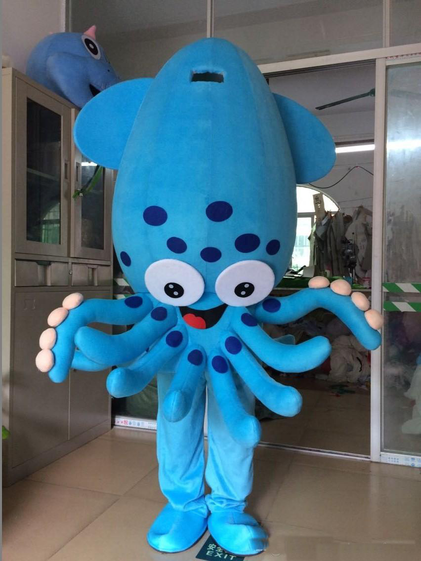 

2018 High quality hot Big squid octopus cartoon props walking cartoon dolls clothes dolls props customize cartoon mascot, As picture