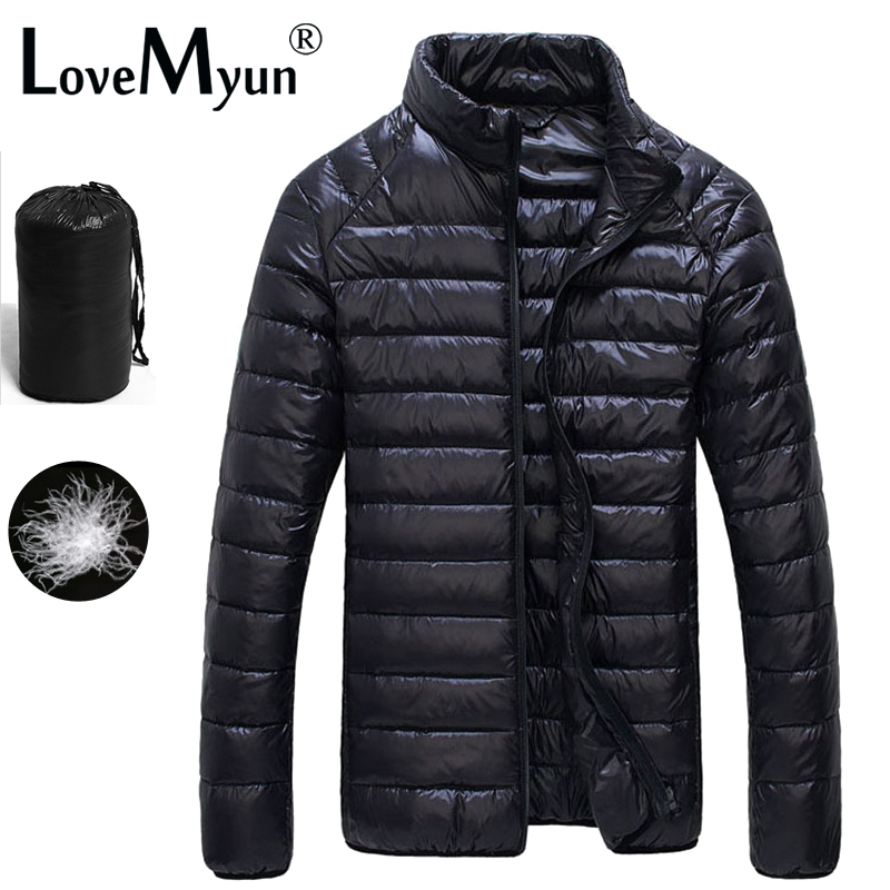 2018 Autumn Winter puffer Duck Down Jacket Ultra light Men 90% Coat Waterproof Down Parkas Fashion mens collar Outerwear coat Y181101