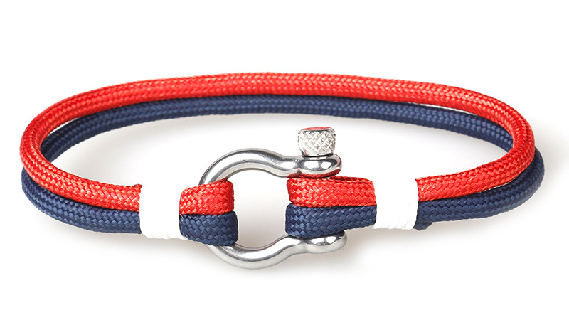 

Leather Bracelet Men Trendy Sport Camping Jewelry Parachute cord Bracelet Stainless Steel Buckle For Mens Bracelets Bangles