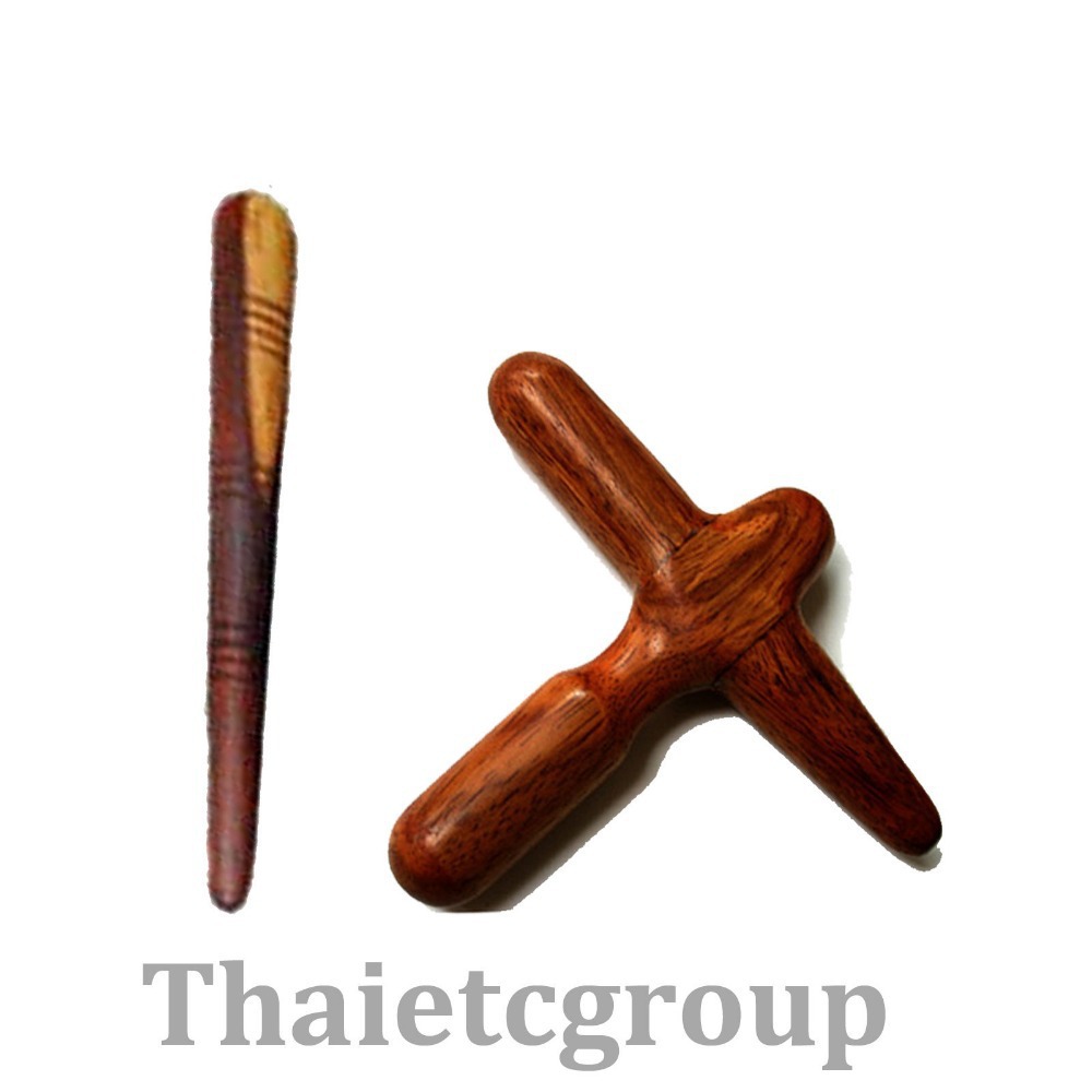 

[Healthy Life] Thai Traditional Reflexology Foot massage Wooden stick hot relax Combo Care Foot and Hand