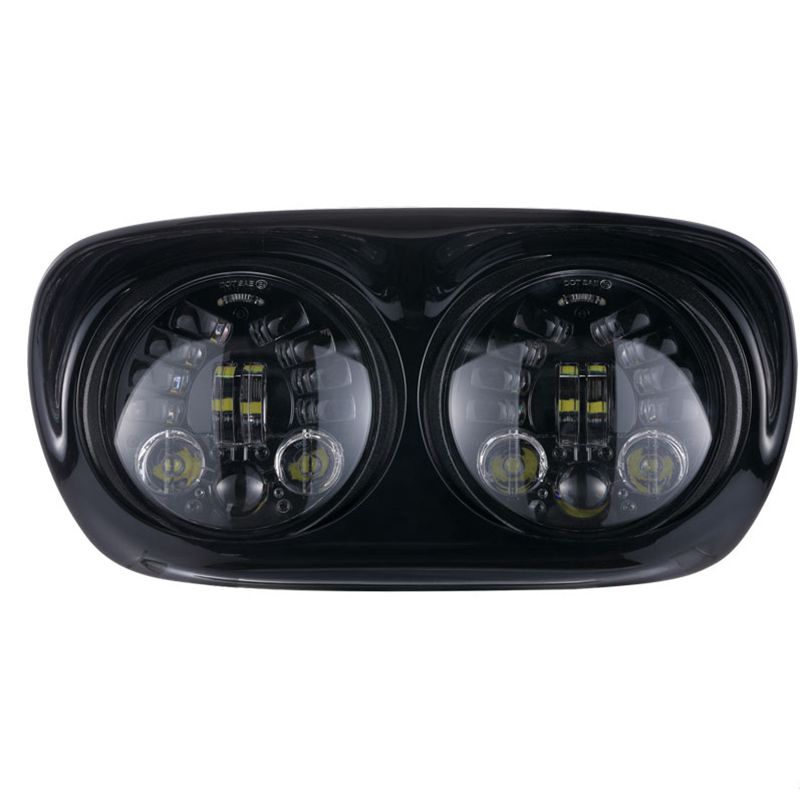 

5-3/4" Double Beam Motorcycle Projector Dual LED Headlight With Halo for Road Glide 2004~2013