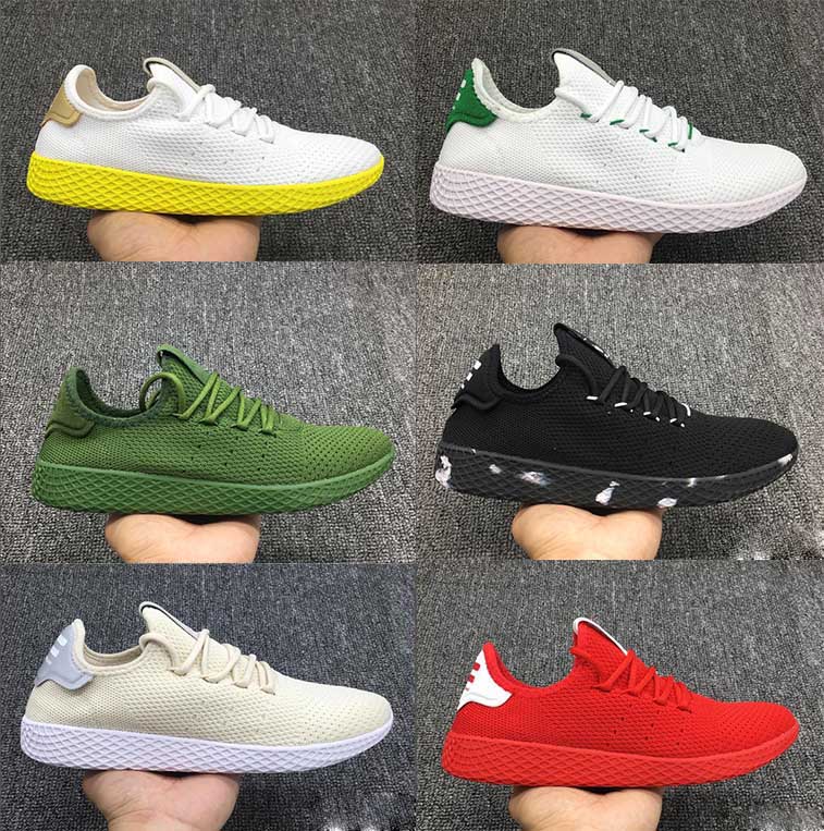 

High Quality 2018 Pharrell Williams x Stan Smith Tennis HU Primeknit men women Running Shoes Sneaker breathable Running Shoes, Without box