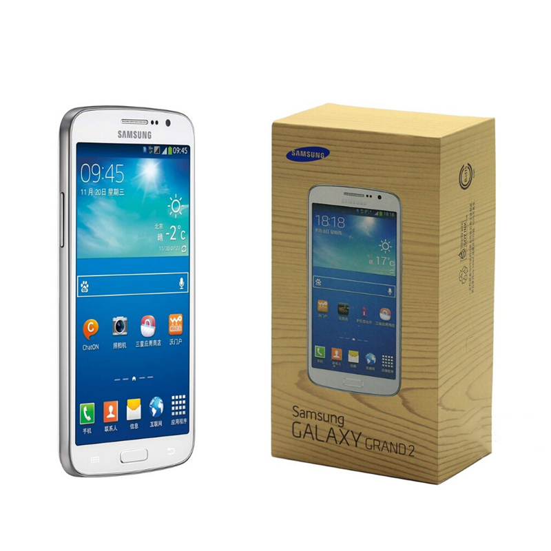 

g7102 Refurbished Samsung Galaxy Grand2 Grand 2 G7102 Cell Phone 5.25inch 1.5GB RAM 8GB ROM 8MP 3G WCDMA Unlocked Original Phone, White