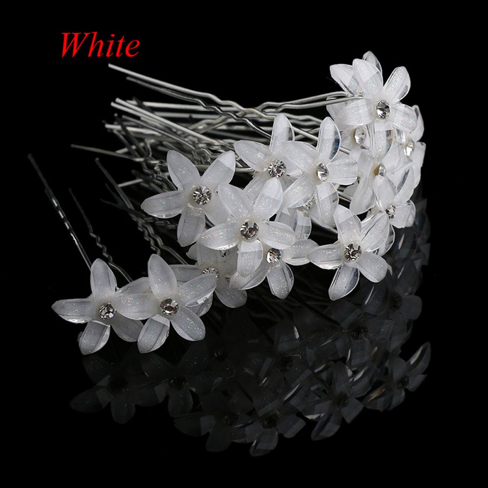 2019 Set Women Crystal Rhinestone Flower Hair Pins Clips Wedding