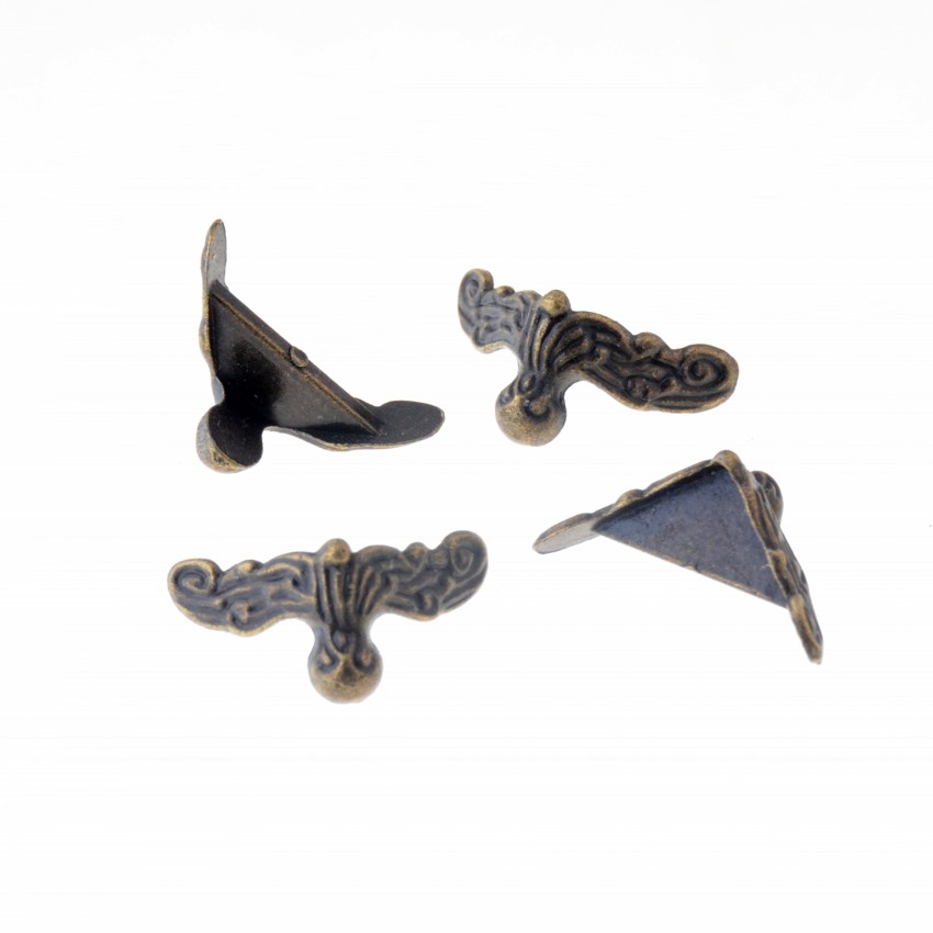 

Free shipping 20Pcs Jewelry Gift Box Wood Case Decorative Feet Leg Corner Protector 26x19mm