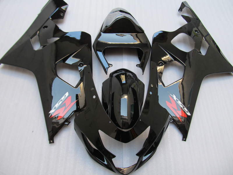 Offre spéciale kit de carénage pour SUZUKI GSXR600 GSXR750 04 05 K4 marché secondaire GSX-R600/750 2004 2005 ensemble de carénages noirs XE47