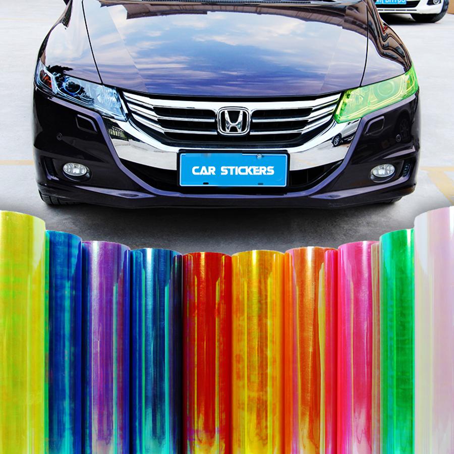 

Car styling 13 Colors 30x180cm Car Sticker For Cars Auto Light Headlight Taillight protect Film Lamp Car Stickers Accessories BJ