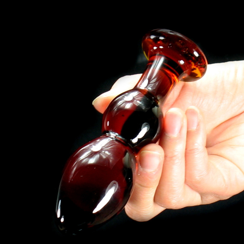 New Glass Anal Plug Dildo Sex Toys For Woman Anal Beads Butt Plugs Erotic Products Anus Pleasure Buttplug Dildos For Men/Women Y18102305