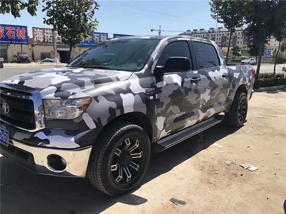 

Arctic White black gray Camouflage Vinyl For Car Wrap styling Camo Covering Film with air release / Bubble Free Size 1,52x10m/20m/30m Roll, White / black / grey