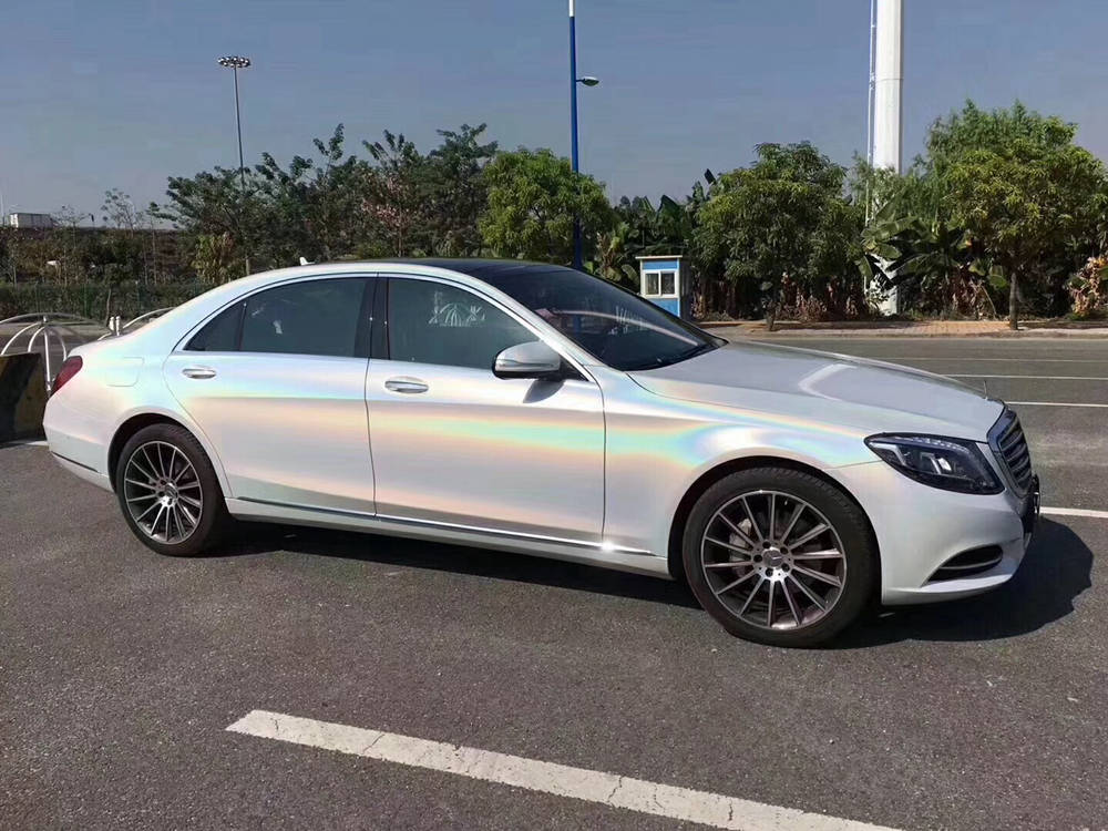 

White Gloss Psychedelic Vinyl Wrap with air bubble free / release Car Wrapping Film coating 1.52x20m rol 5x67ft roll l