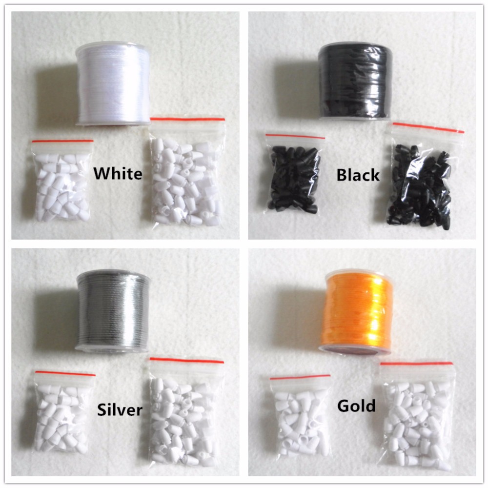 

200meter 1.5mm Satin Cord with Safety Plastic Breakaway Clasps for DIY Silicone Baby Teething Pendant Necklace