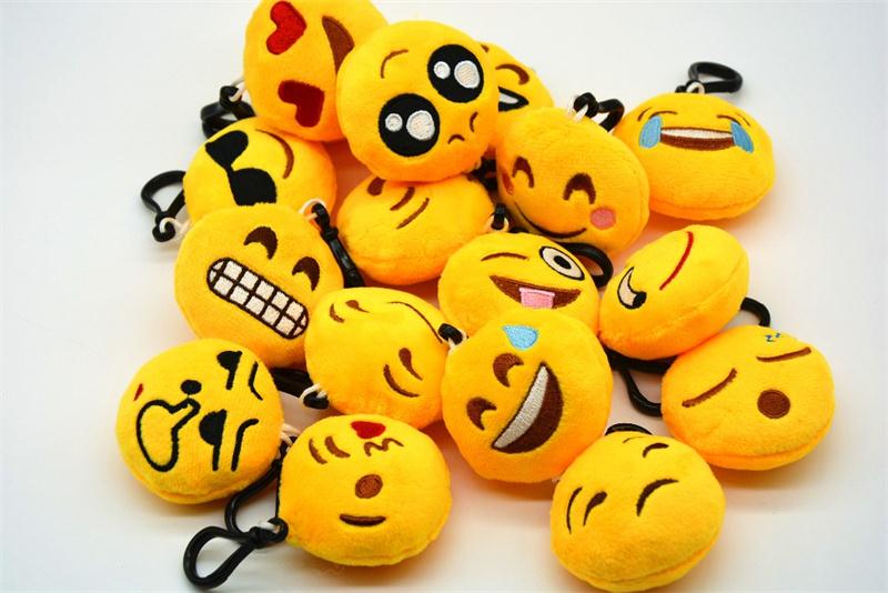 

facial expression keychains cute Emoticon Amusing Key Chain Plush toys keychain for unisex gift