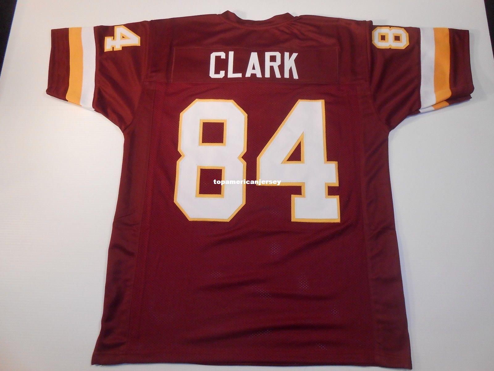 

Cheap Retro custom Sewn Stitched #84 Gary Clark Burgundy MITCHELL & NESS Jersey Top S-5XL,6XL Men's Football Jerseys Rugby, Wine red