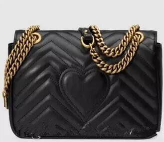 

Hot Marmont shoulder bags women luxury chain crossbody bag handbags famous designer purse high quality female message bag #75, Red