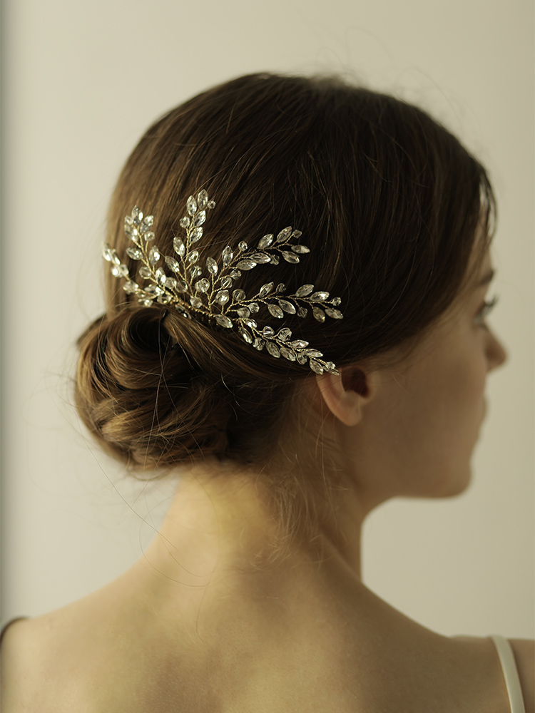 

2018 New Wedding Hair Accessories Bridal Hair Comb With Crystals Women Hair Jewelry Party Headpieces #BW-HP836