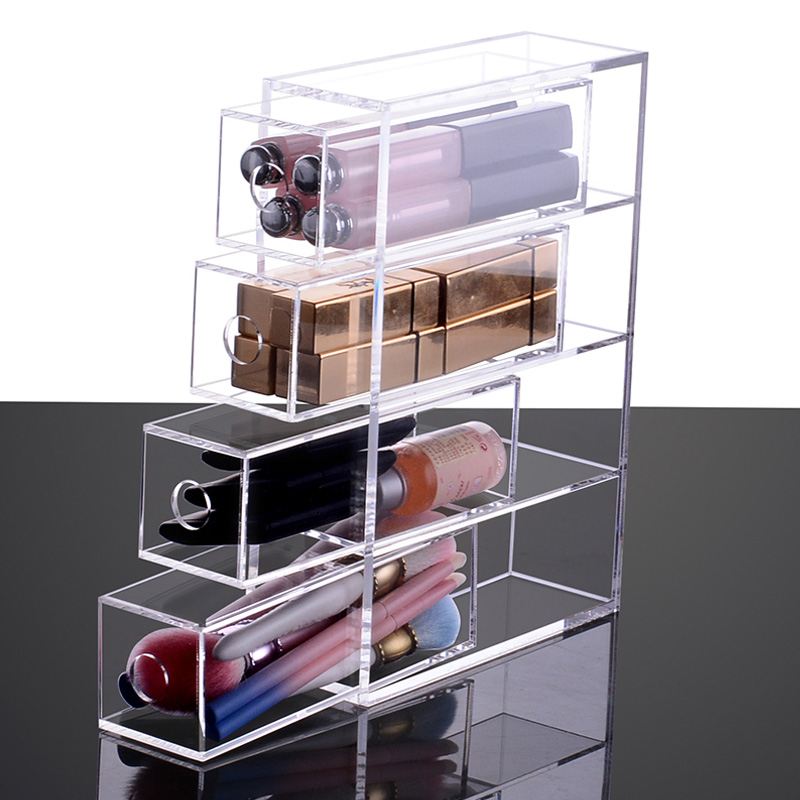 2019 Clear Acrylic Makeup Drawer Organizer Desktop Makeup Storage