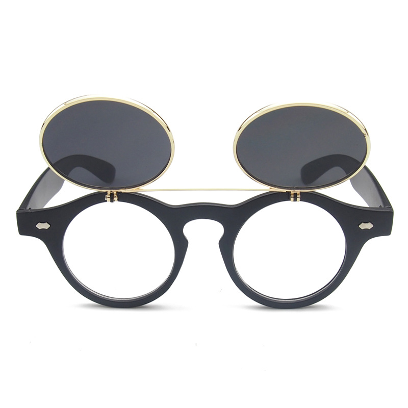 

NEW fashion Round sunglasses women Designer Sunglasses steam punk Metal de sol women COATING SUNGLASSES Men Retro CIRCLE SUN GLASSES