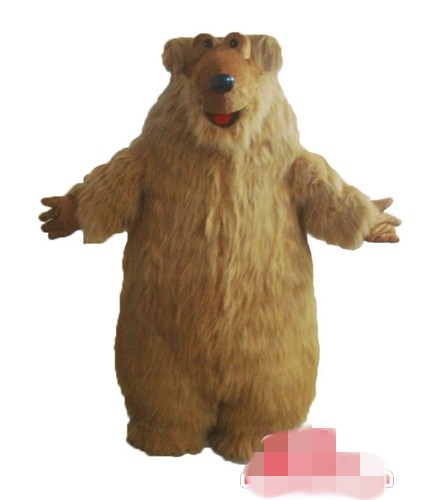 

Custom Hairy Bear mascot costume Adult Size free shipping, Yellow