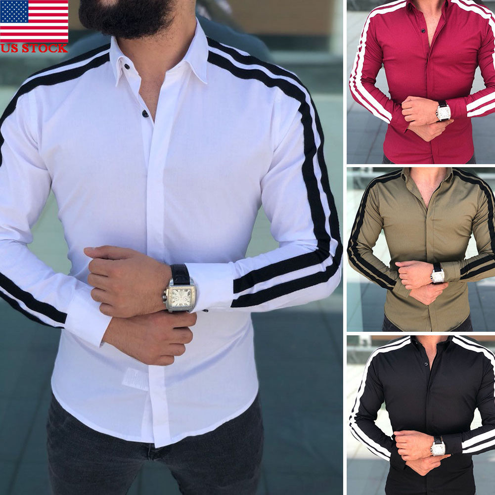 2018 Spring Autumn Features Shirts Men Casual Shirt New Arrival Long Sleeve Luxury Casual Slim Fit Male Shirts D18102301