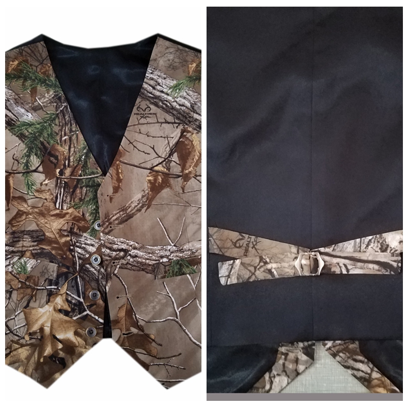 

Real Tree Cheap Sale Camo Vest For Boy's Formal Wedding Wear 2019 Custom Online Kids Formal Wedding Party Wear Camouflage Vest+Bow, Daffodil