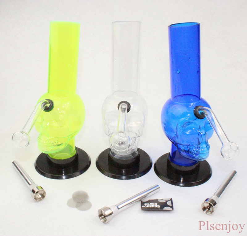 

Mask Bong Glass Oil Burner Dab Rigs Smoking Hookah Acrylic Pipe with Base Shisha
