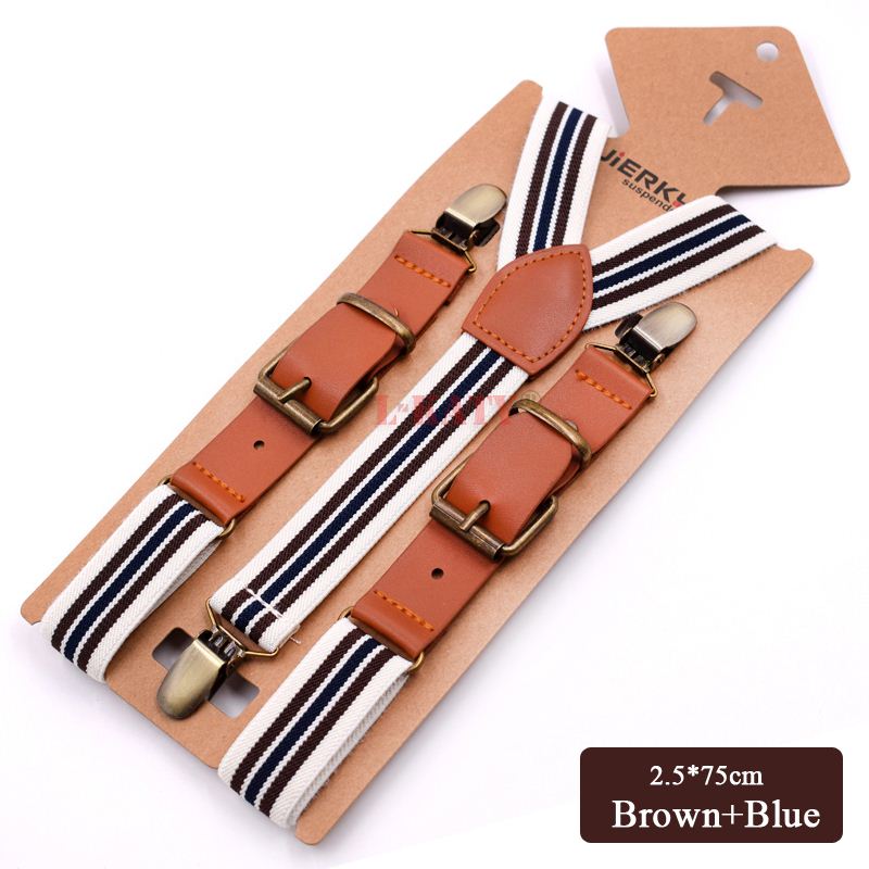 brown blue striped