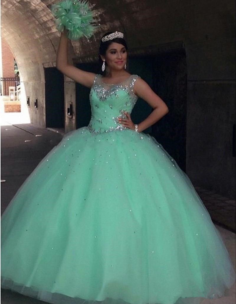 seafoam green quinceanera dresses