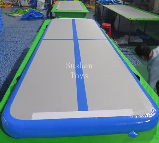 

inflatable gymnastics airtrack tumbling mat air track floor mats with electric air pump for home use/training/cheerleading/beach/park/water