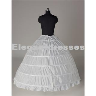 

Newest Gorgeous White 6 HOOP PETTICOAT crinoline Top Sale Underskirt For Bridal Accessories