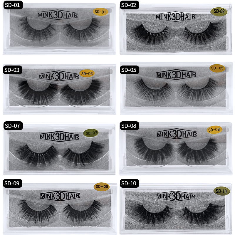 

1Pair/lot Eyelashes 3D Mink Eyelashes Long Lasting False Eyelashes Reusable 3D Mink Lashes Lash Extension Make Up Fake Eye Lashes