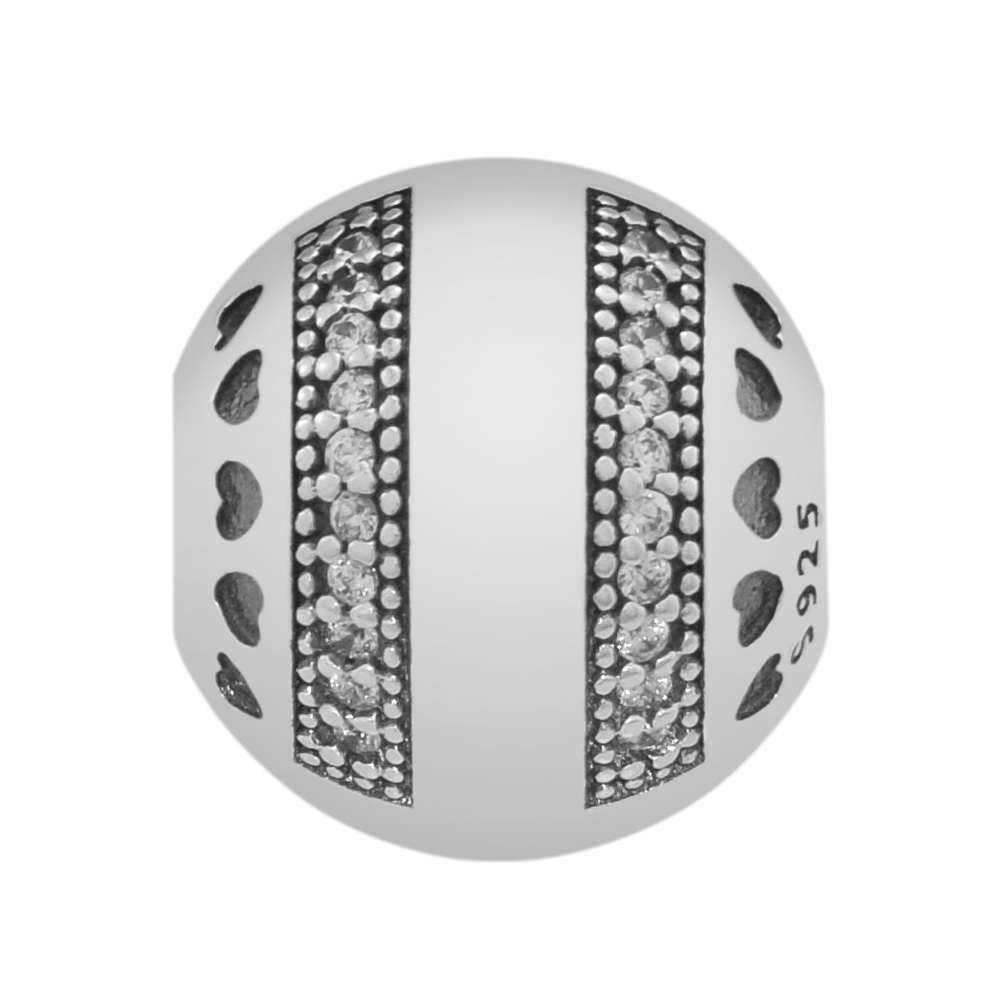 Signature Logo Hearts Clip Beads For Jewelry Making Fit Chairms 925 Silver Snake Bracelet & Bangle Fashion Round Size Charm Autumn Collection-image-425479989