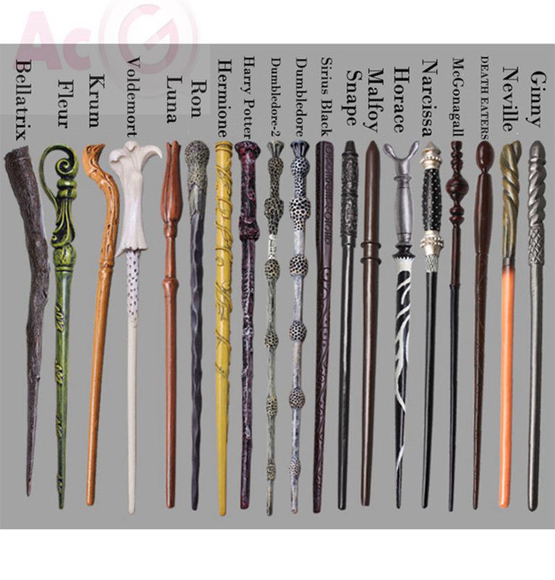 

100pcs 28 Styles harry potter Magical Wand dumbledore Hogwarts wand cosplay wands Hermione Voldemort Magic Wand In Gift Box K186