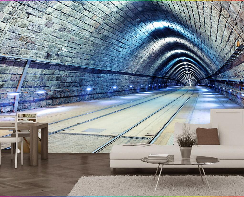 

3d wallpaper custom photo Three-dimensional extended space space tunnel bar 3d wall murals wallpaper for walls 3 d living room, Picture shows