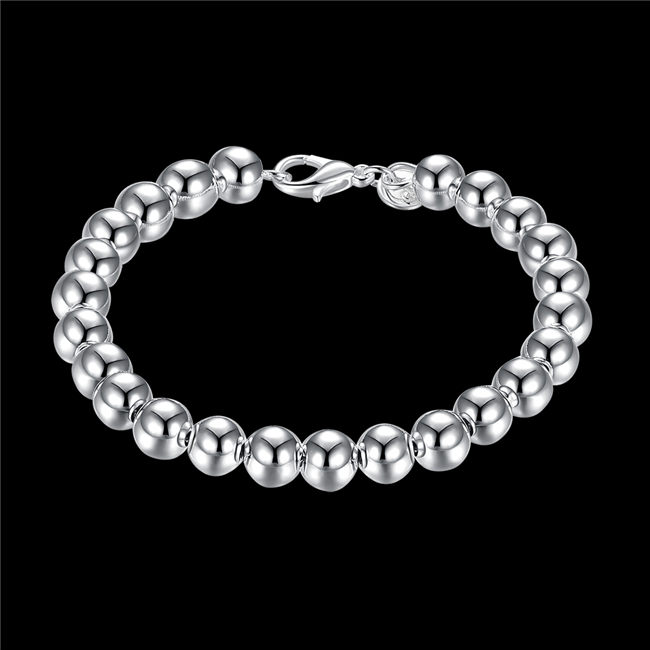 

Wedding gifts !8M Hollow 925 silver bracelet JSPB126,Beast gift men and women sterling silver plated Charm bracelets
