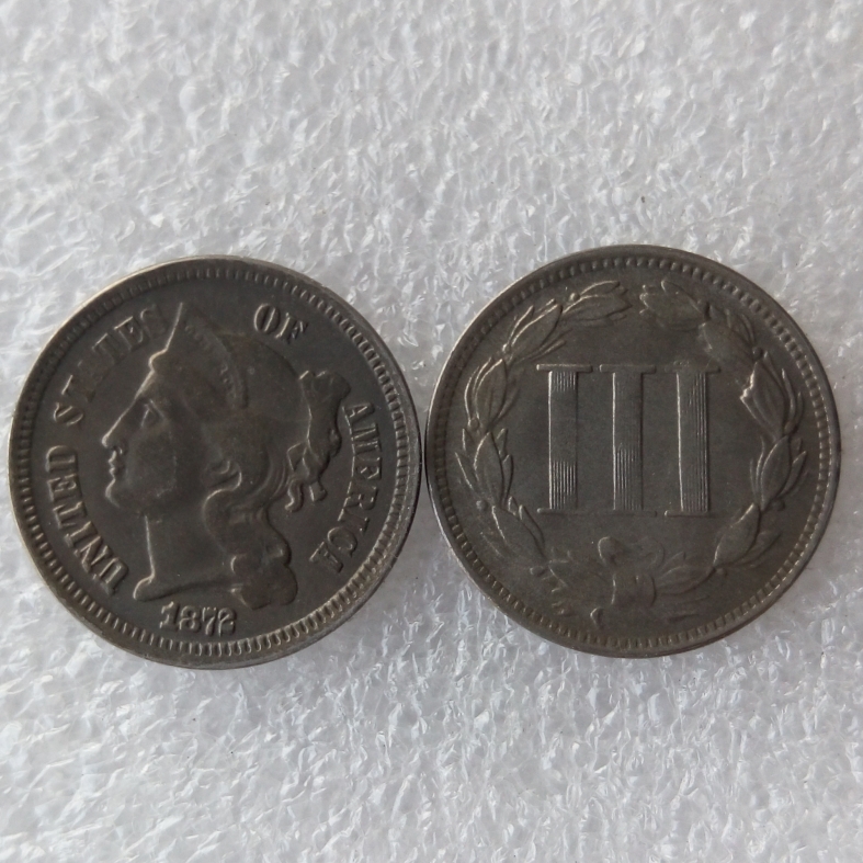 

US 1872 THREE CENT NICKEL Craft Copy Coins home decoration accessories
