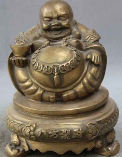 Chinese buddhist exquisite wishful bead happy smile smiling Buddha