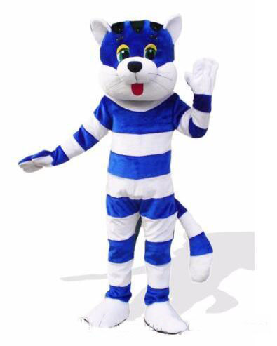 

2018 Factory direct sale Blue Cat cartoon Mascot Costume Fancy Dress Animal mascot costume free shipping, As picture