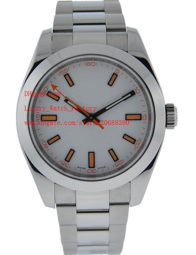 

Free Shipping Luxury 40mm Sapphire Glass 116400 White Dial 166400GV Asia 2813 Movement Automatic Mechanical Mens Men's Watch Watches