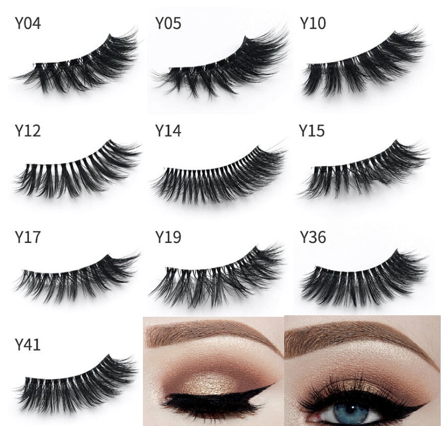 

3D Mink Lashes False Eyelashes Natural Long Strip Eyelashes Handmade Fake Eyelashes Mink Eyelash Extensions 10 set free shipping