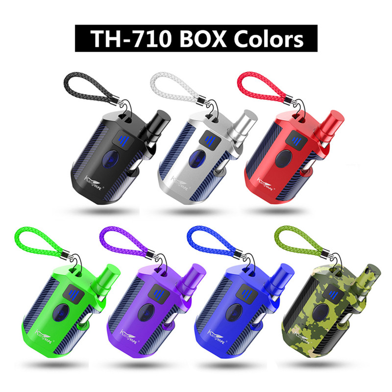 

Authentic Kangvape TH710 Starter Kit With 650 mAh Battery TH-710 Box Mod For 0.5ml Thick Oil CE3 K1 tank Atomizer 100% Original, Green