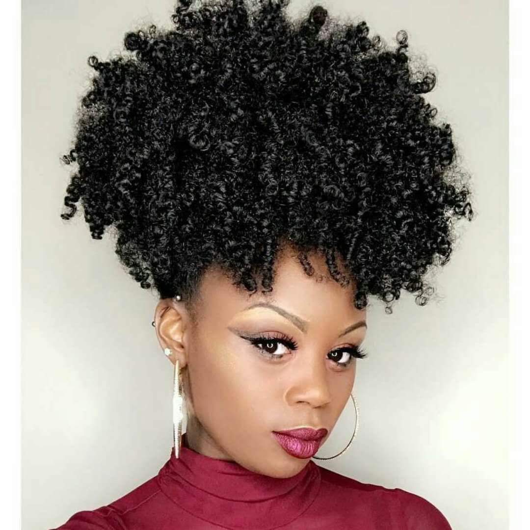 

140g Afro Curl Drawstring Ponytail Puff Human Hair Chignon Plastic Combs Updo JUMBO KINKY CURLY AFRO PUFF Ponytail for black women afro hair
